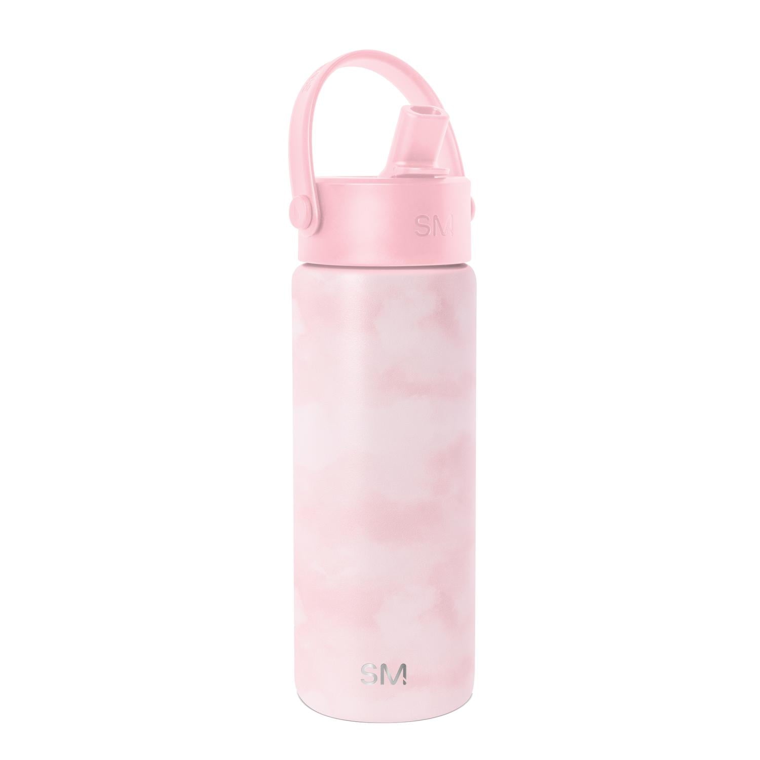Simple Modern 18 fl oz Insulated Stainless Steel Summit Wide Mouth Water Bottle with Handle and Straw Lid|Black and White Checkmate Edition-7ZAM