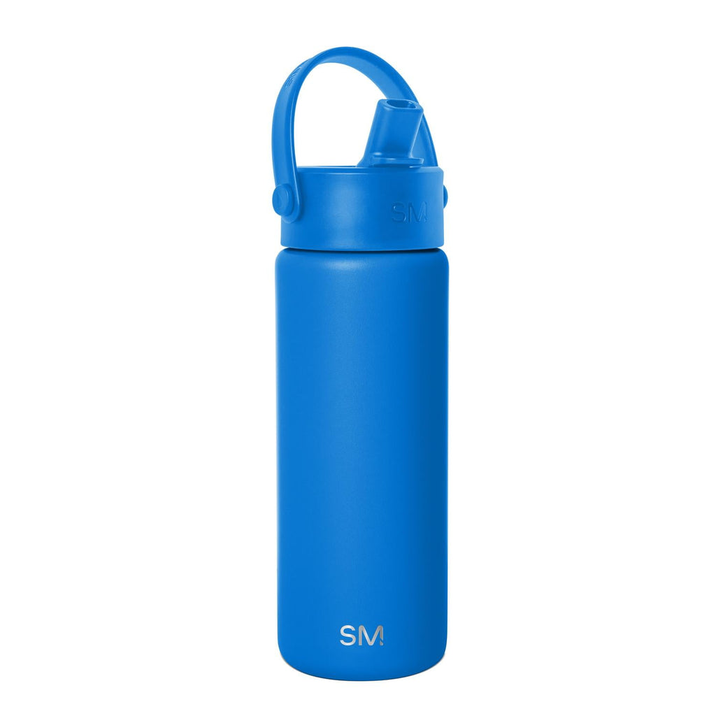Simple Modern 18 fl oz Insulated Stainless Steel Summit Wide Mouth Water Bottle with Handle and Straw Lid|Black and White Checkmate Edition-7ZAM