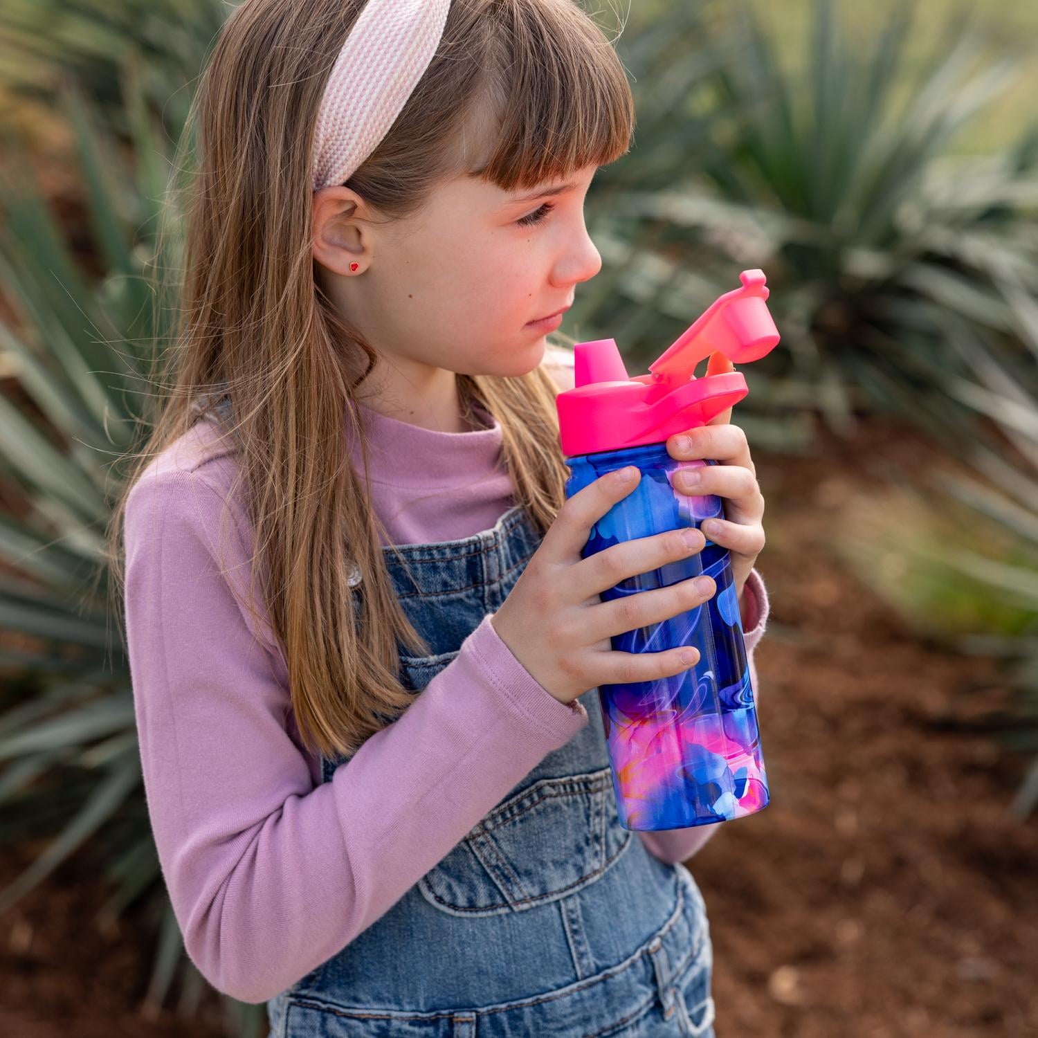 Simple Modern 18 fl oz Insulated Stainless Steel Summit Water Bottle with Covered Silicone Straw Lid | Dreamcicle Edition-1JDA
