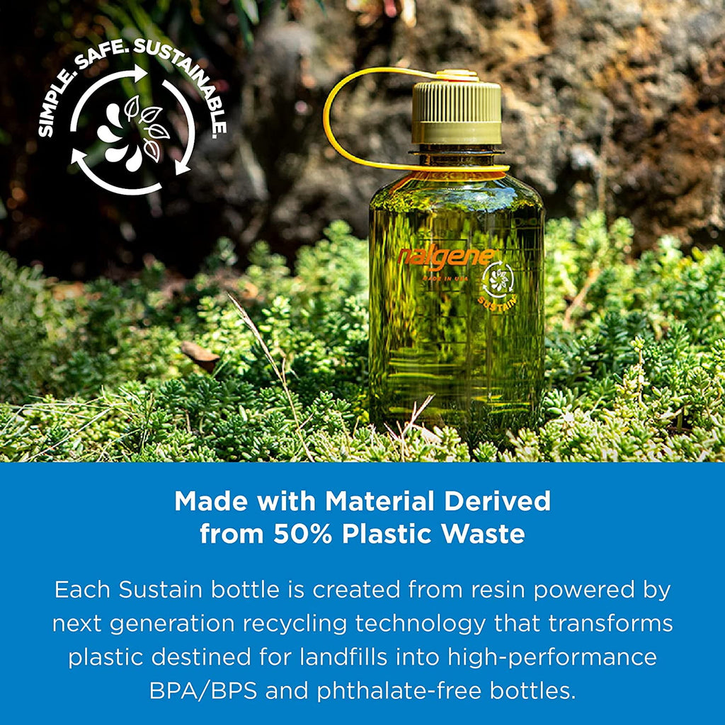 Nalgene Sustain 16 oz. Narrow Mouth Water Bottle - Cornflower Blue Edition-RDQP