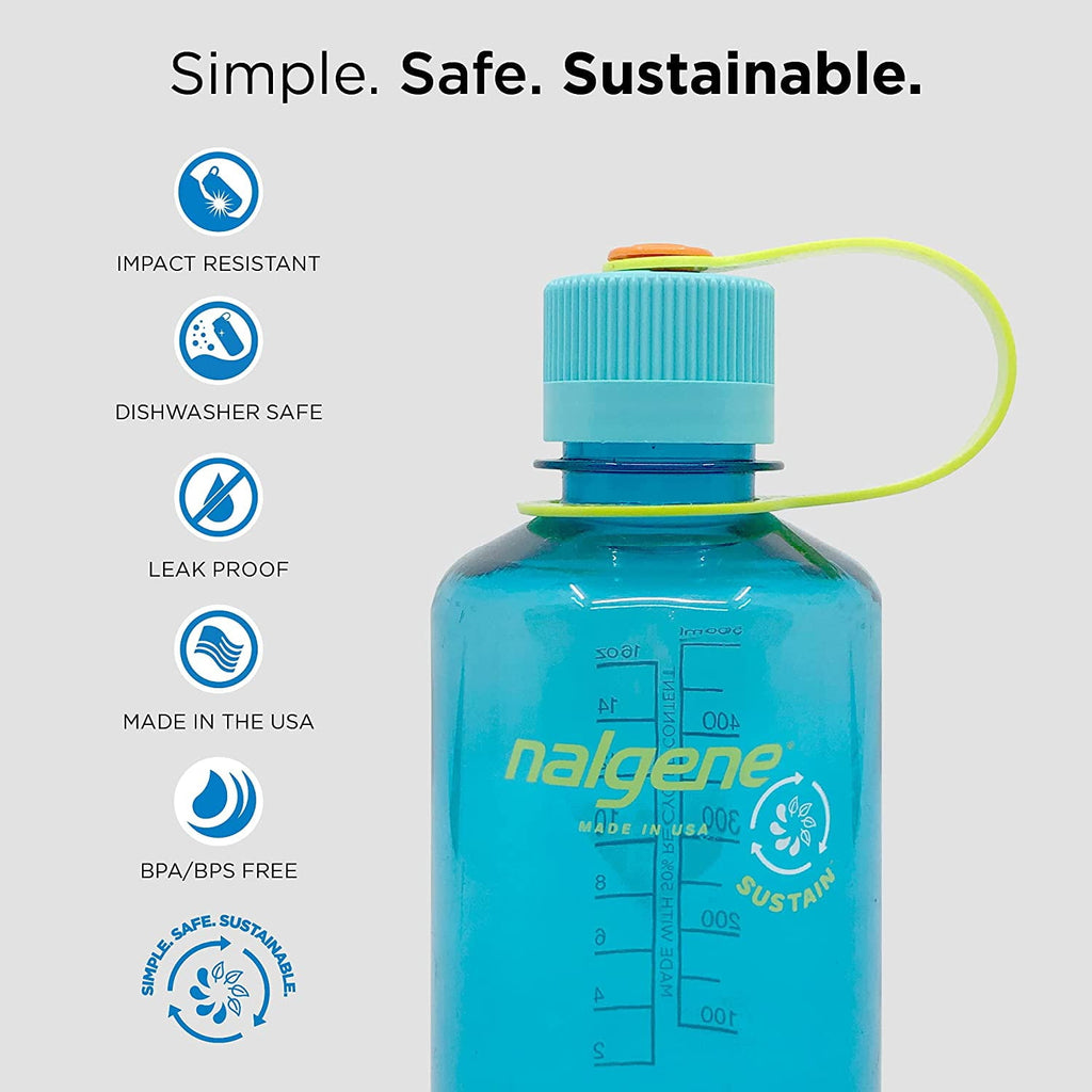 Nalgene Sustain 16 oz. Narrow Mouth Water Bottle - Cornflower Blue Edition-RDQP