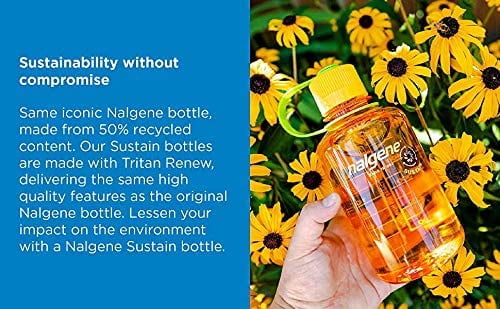 Nalgene Sustain 16 oz. Narrow Mouth Water Bottle - Cornflower Blue Edition-RDQP
