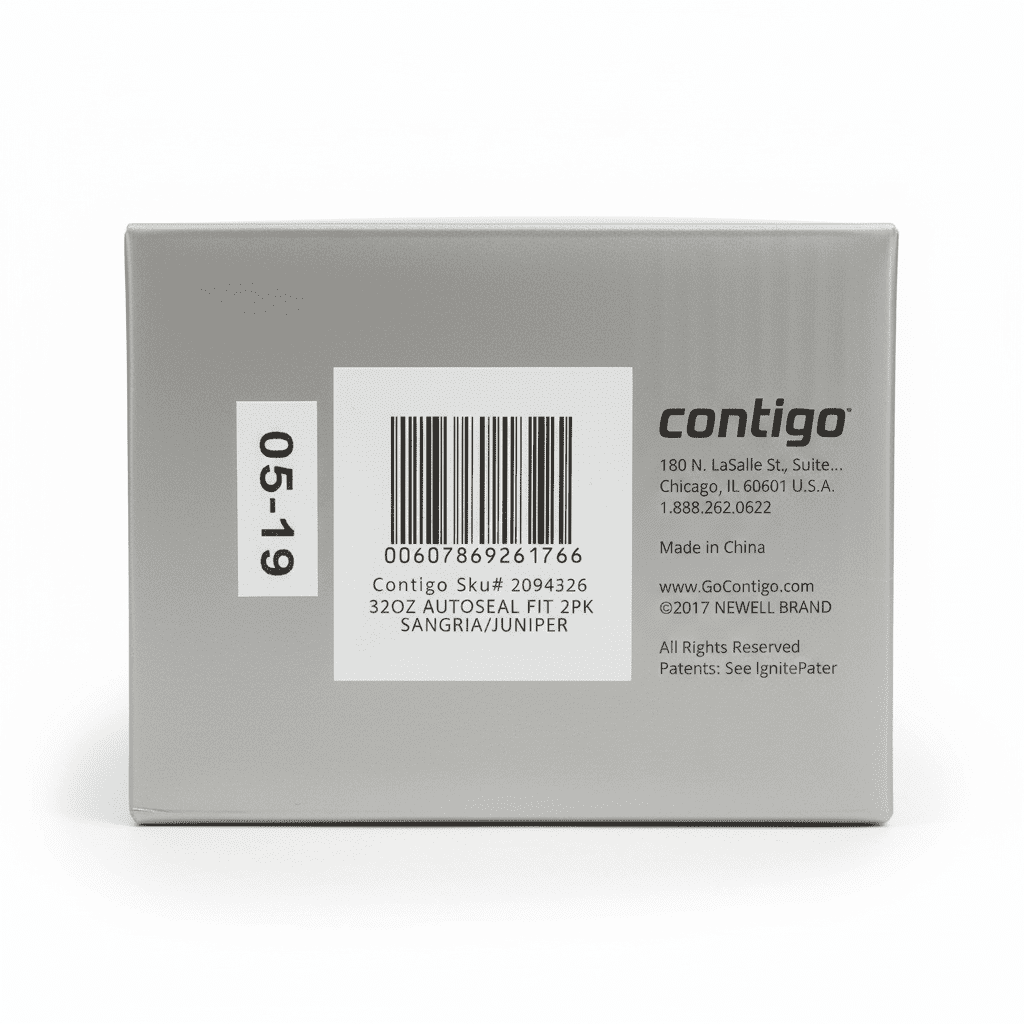 Contigo 32oz AutoSeal Fit Water Bottle 2-Pack Sangria Juniper New Damaged Box Edition-CAH2