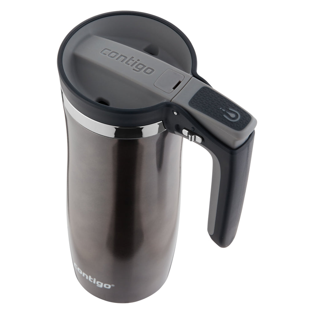 Contigo Autoseal Vacuum Insulated 16 Ounce Stainless Steel Gunmetal Travel Mug with Easy Lid Edition-R3OY