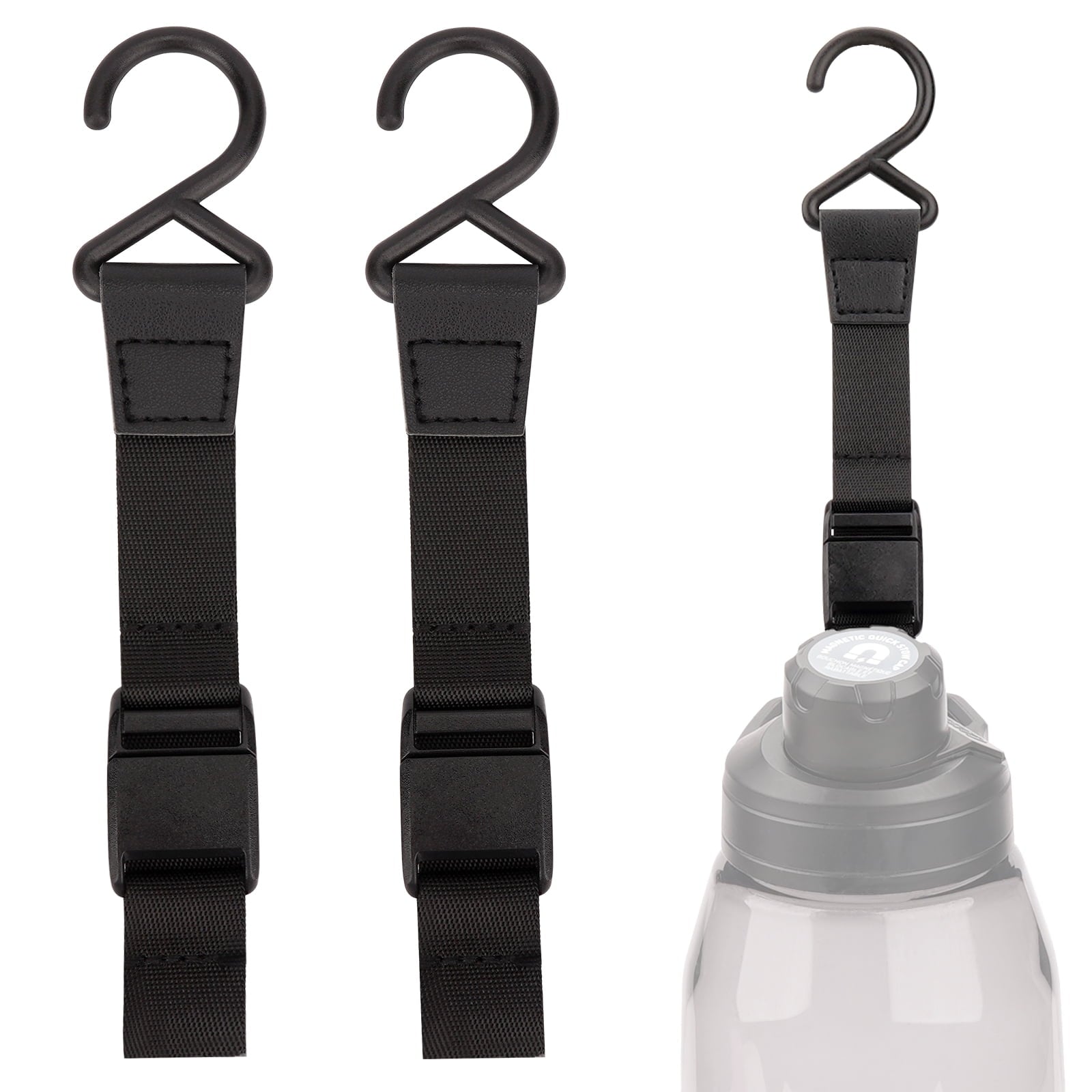 Linkidea 2 Pack Fence Hooks for Sport Water Bottle, Compatible with CamelBak Chute Mag Steel/Tritan 20/24/25/32/40/50oz, S Shaped Hook Hanger Magnetic Buckle for Outdoor Sports Camping Edition-DZA4