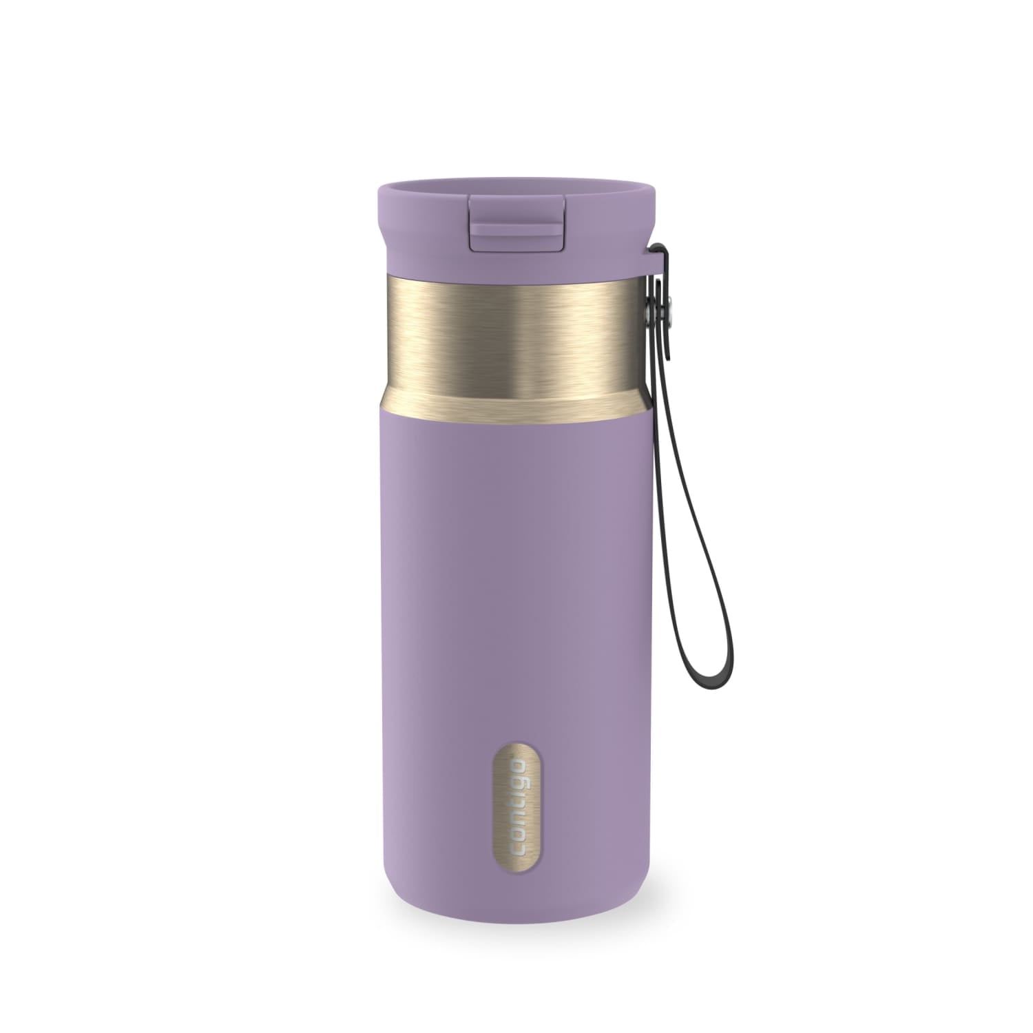 Contigo SnapSeal 16 oz Leakproof Stainless Steel Water Bottle with Carrying Strap Edition-VBTI