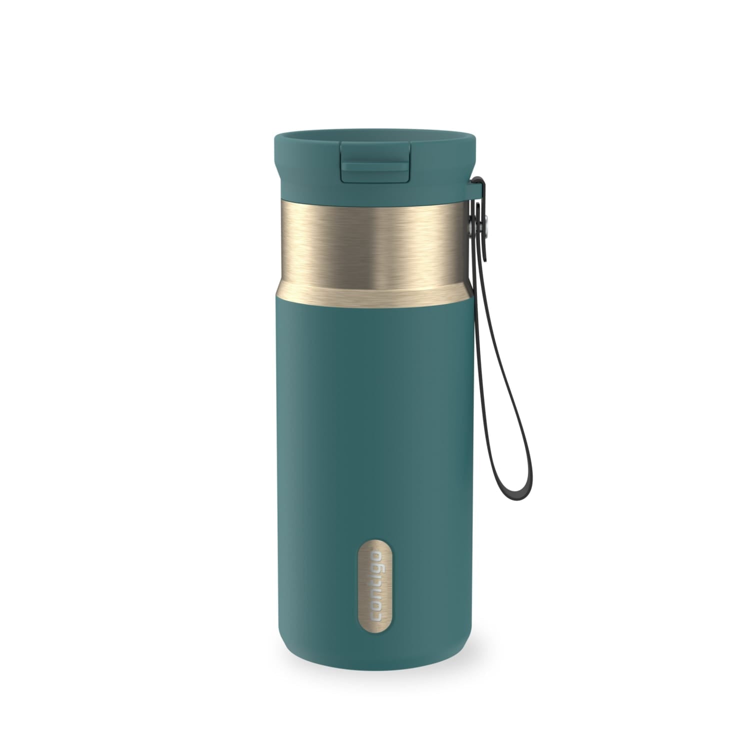 Contigo SnapSeal 16 oz Leakproof Stainless Steel Water Bottle with Carrying Strap Edition-VBTI