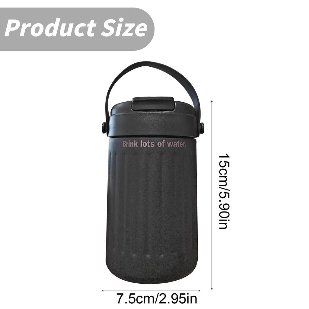 BinKFF Simple Modern Travel Coffee Mug, Insulated Coffee Tumblers with Lid, Double Walled Iced Travel Coffee Mug for Woman and Man Stainless Steel Tumbler with Handle Edition-4TW2