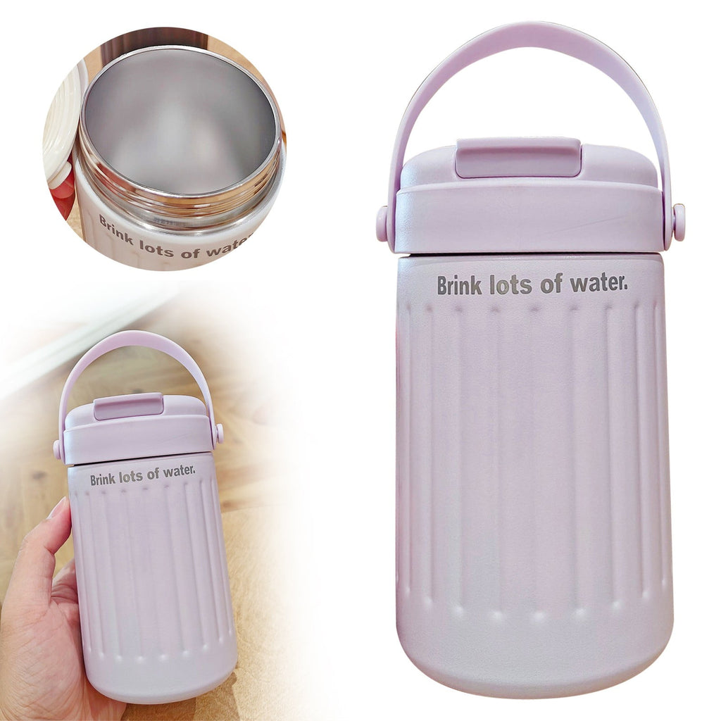 BinKFF Simple Modern Travel Coffee Mug, Insulated Coffee Tumblers with Lid, Double Walled Iced Travel Coffee Mug for Woman and Man Stainless Steel Tumbler with Handle Edition-4TW2