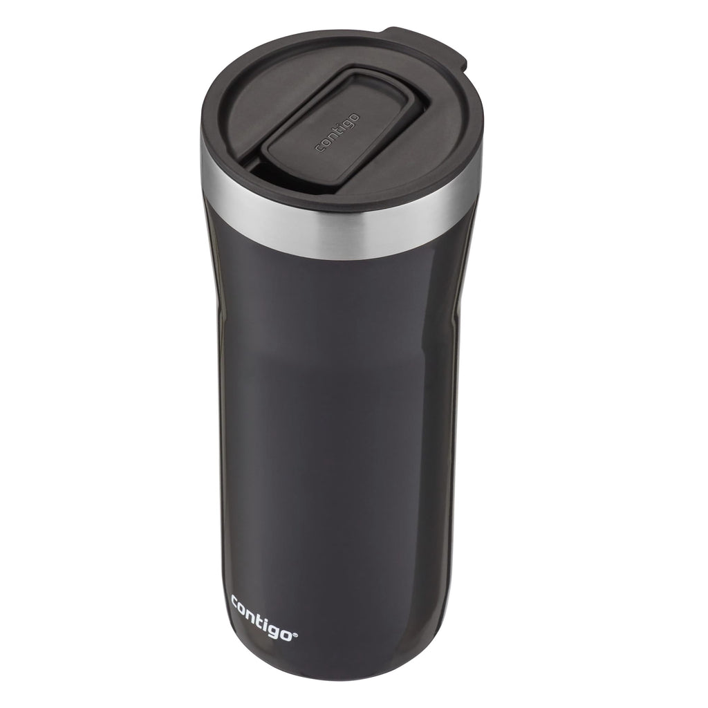 Contigo Streeterville Stainless Steel Tumbler with Plastic Straw and Splash-Proof Lid, Licorice, 32 fl. oz Edition-D24T