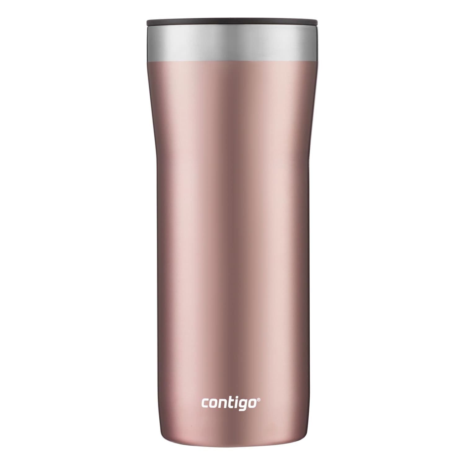 Contigo Streeterville Stainless Steel Tumbler with Plastic Straw and Splash-Proof Lid, Licorice, 32 fl. oz Edition-D24T