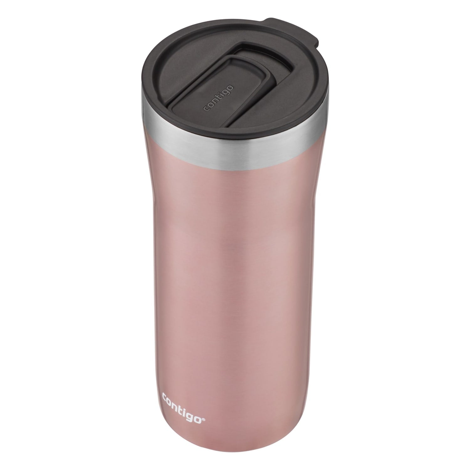 Contigo Streeterville Stainless Steel Tumbler with Plastic Straw and Splash-Proof Lid, Licorice, 32 fl. oz Edition-D24T
