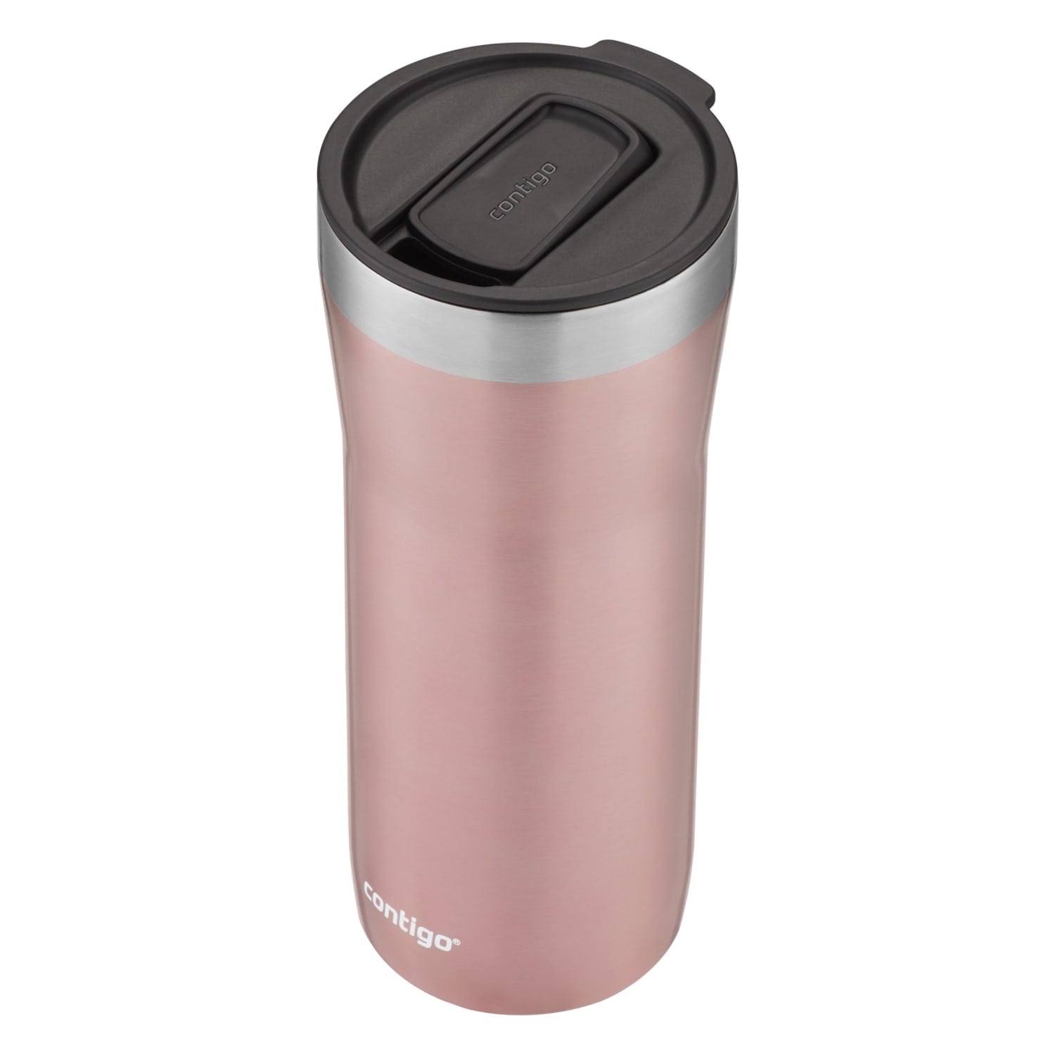 Contigo Streeterville Stainless Steel Tumbler with Plastic Straw and Splash-Proof Lid, Licorice, 32 fl. oz Edition-D24T