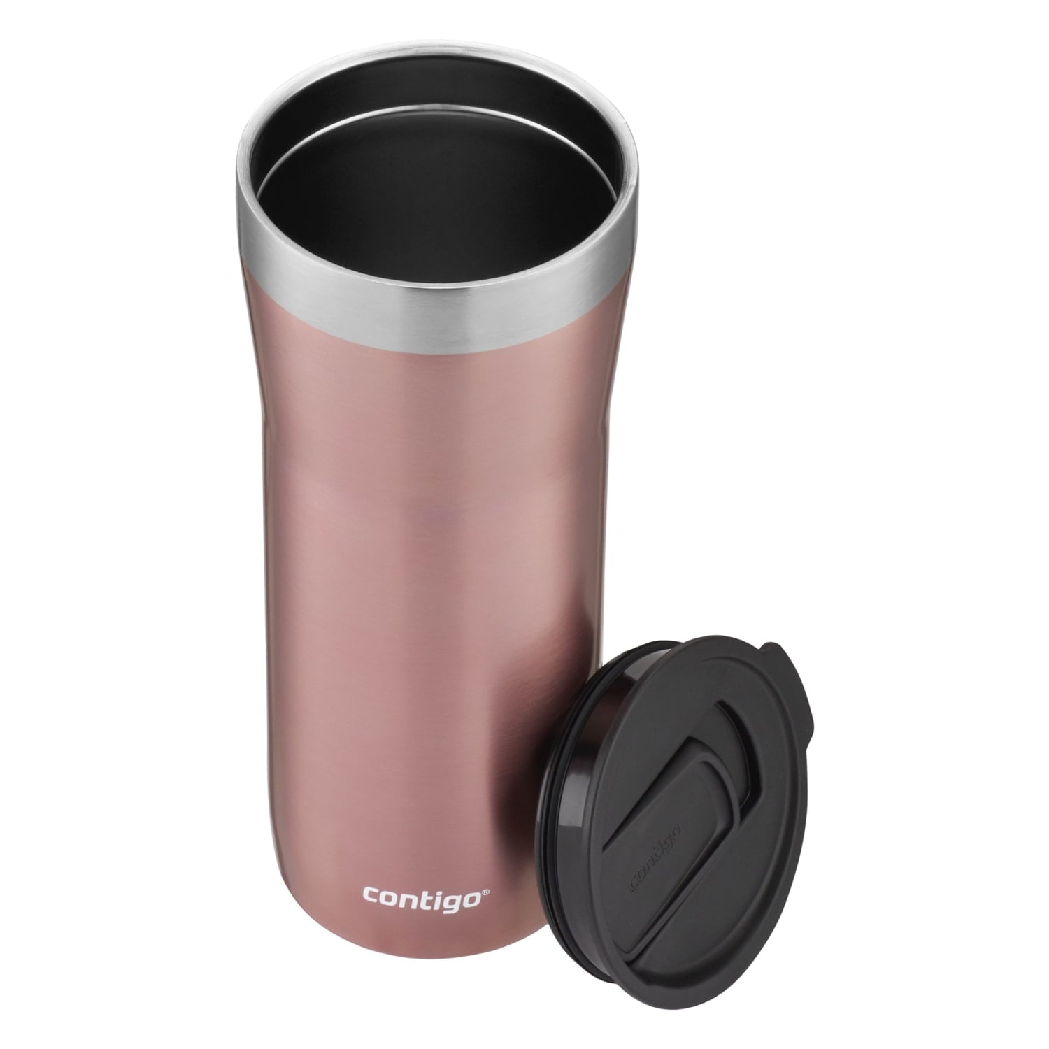 Contigo Streeterville Stainless Steel Tumbler with Plastic Straw and Splash-Proof Lid, Licorice, 32 fl. oz Edition-D24T