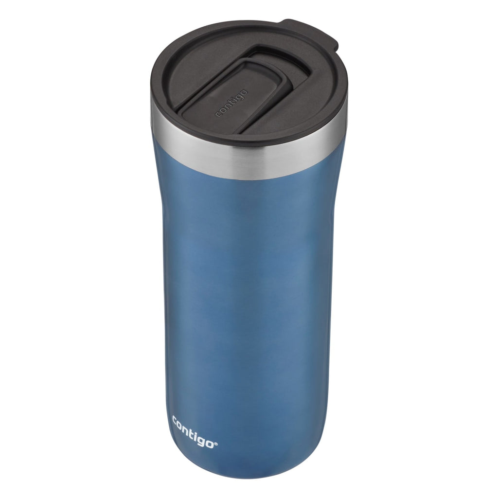 Contigo Streeterville Stainless Steel Tumbler with Plastic Straw and Splash-Proof Lid, Licorice, 32 fl. oz Edition-D24T