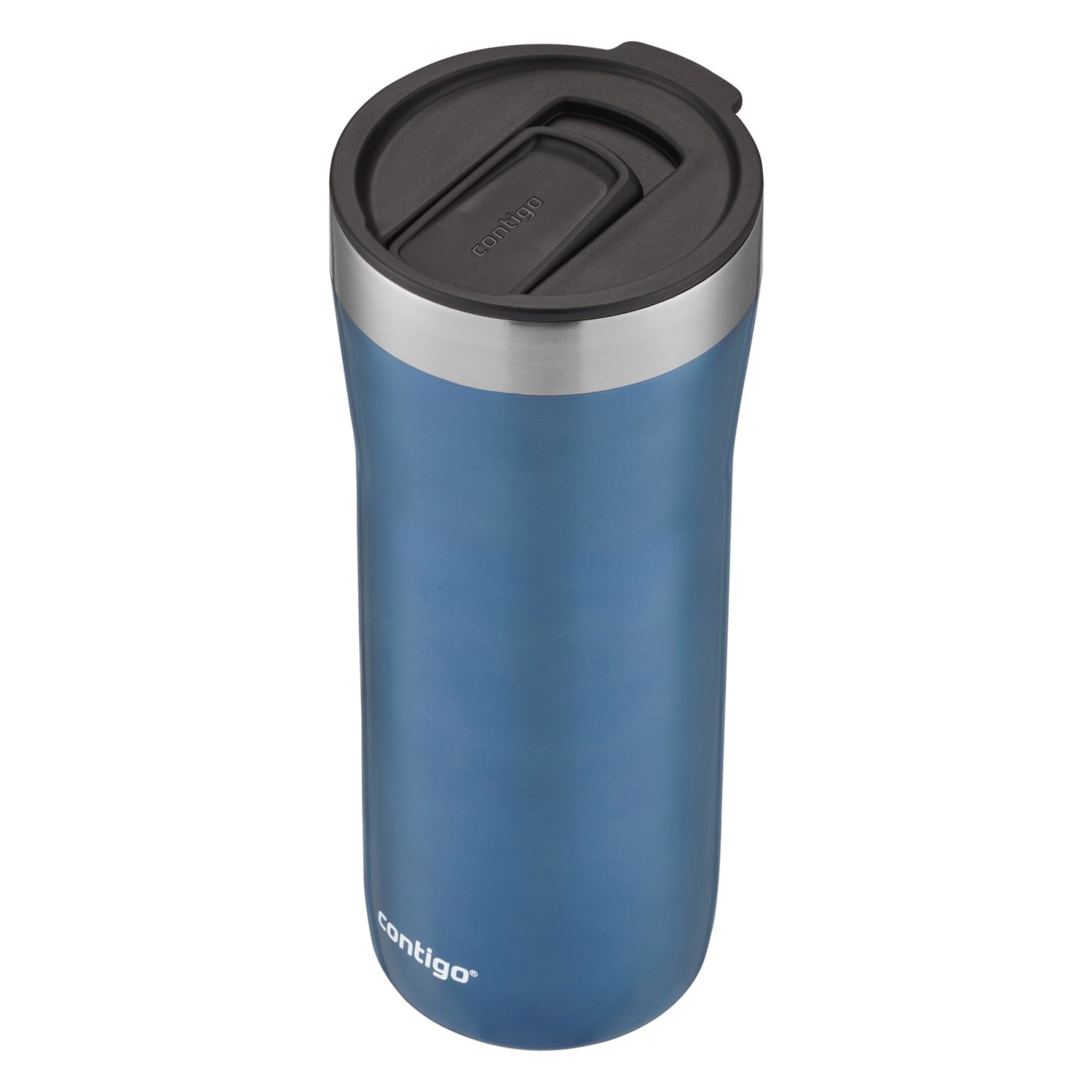Contigo Streeterville Stainless Steel Tumbler with Plastic Straw and Splash-Proof Lid, Licorice, 32 fl. oz Edition-D24T