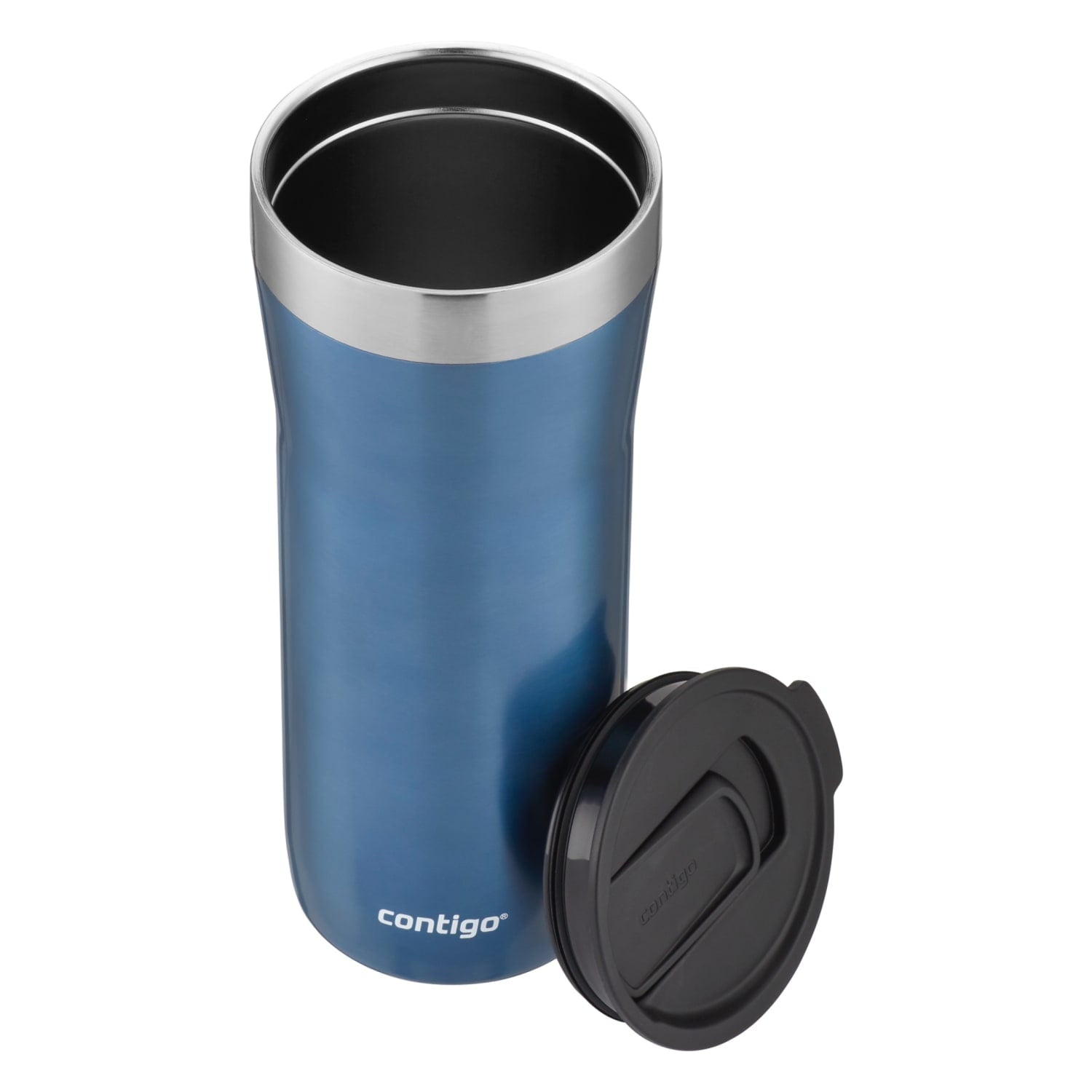 Contigo Streeterville Stainless Steel Tumbler with Plastic Straw and Splash-Proof Lid, Licorice, 32 fl. oz Edition-D24T