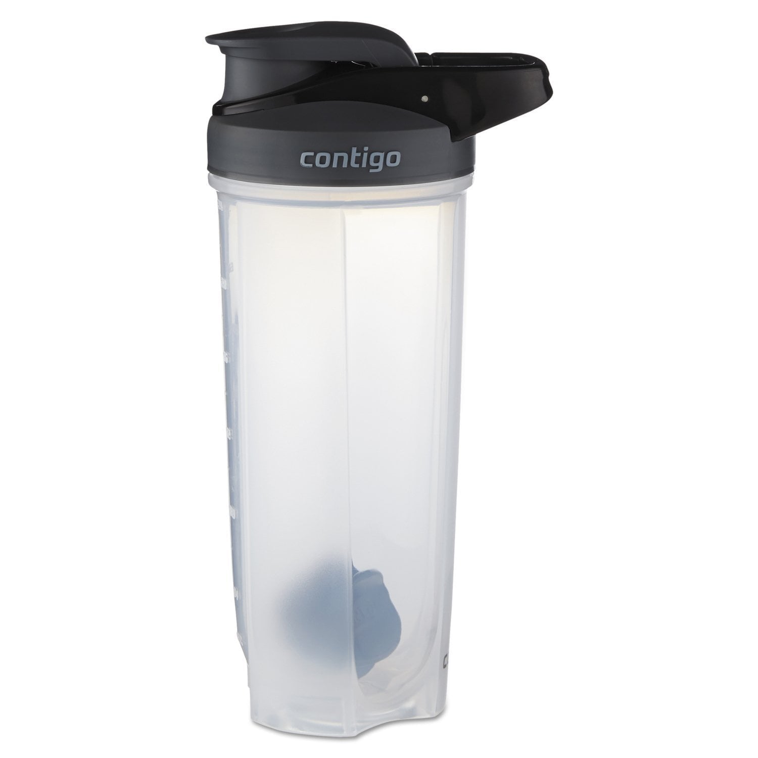 Contigo Shake &amp; Go Fit 28 oz Black and Clear Shaker Bottle with Flip-Top and Wide Mouth Lid Edition-7BKO