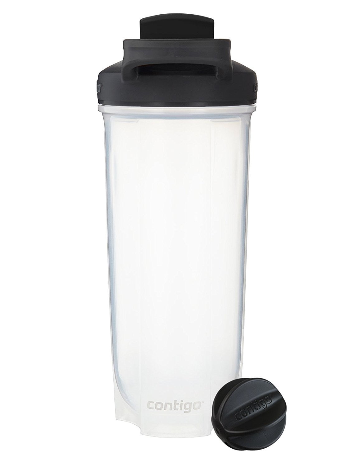 Contigo Shake &amp; Go Fit 28 oz Black and Clear Shaker Bottle with Flip-Top and Wide Mouth Lid Edition-7BKO