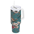 30 oz Insulated Stainless Steel Tumbler Double Wall Stainless Steel Tumbler with 2-Way Drinking Birds and Cherry Pattern Edition-COSG