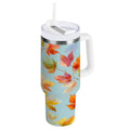 30 oz Insulated Stainless Steel Tumbler Double Wall Stainless Steel Tumbler with 2-Way Drinking Colorful Autumn Maple Leaves Edition-IL2W
