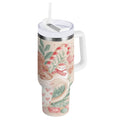 30 oz Insulated Stainless Steel Tumbler Double Wall Stainless Steel Tumbler with 2-Way Drinking Cute Christmas Design Edition-MQZW