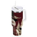 30 oz Insulated Stainless Steel Tumbler Double Wall Stainless Steel Tumbler with 2-Way Drinking Snowman and Birds Edition-EGEB