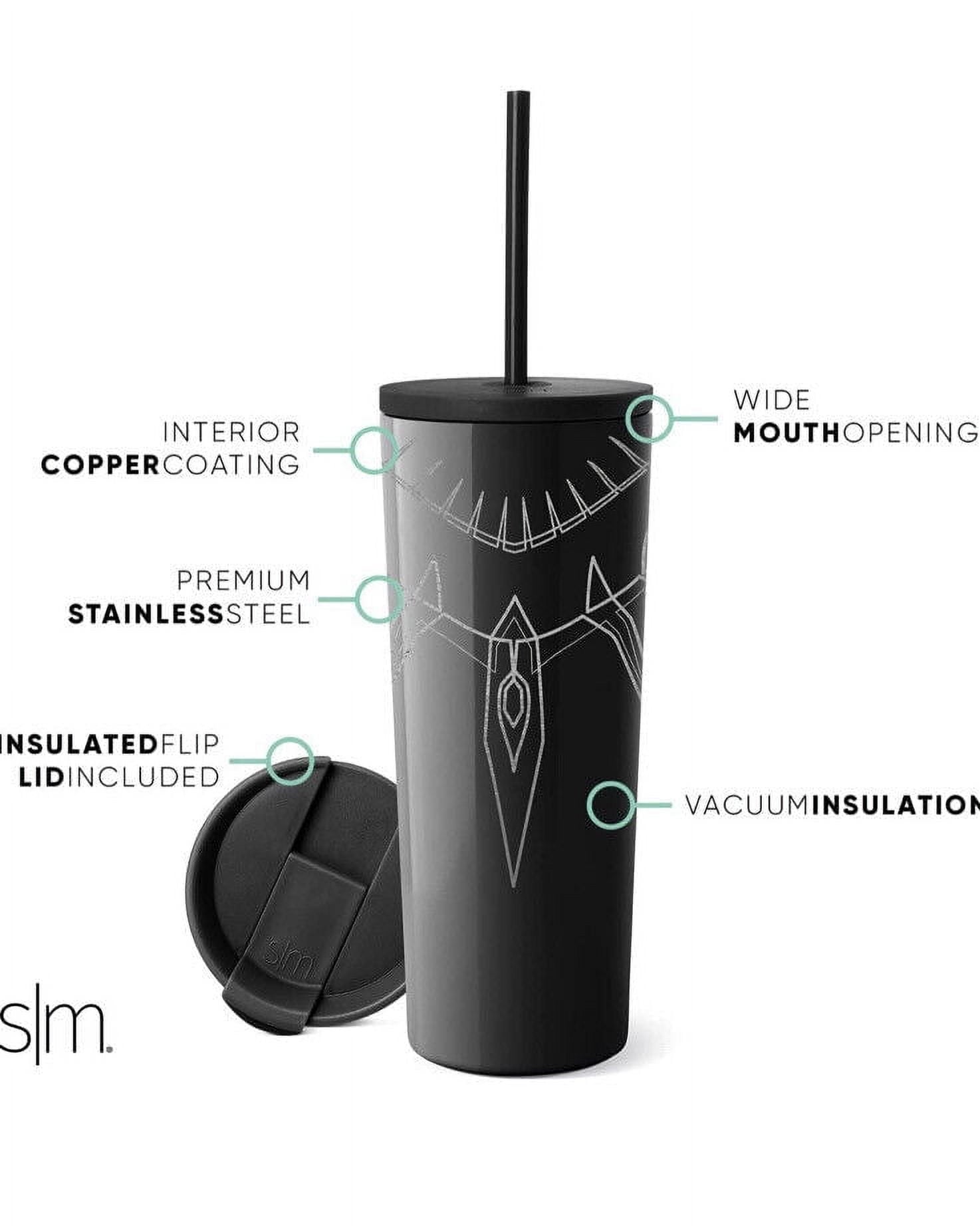 Simple Modern Insulated Black Panther 24oz  Tumbler W/Flip Lid and Straw Lid Edition-0DSR