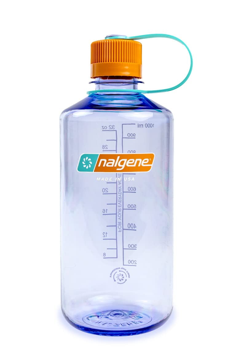 Nalgene Sustain Tritan BPA-Free Water Bottle Made with Material Derived from 50% Plastic Waste, 32 OZ, Narrow Mouth, Amethyst C30 Edition-79PJ