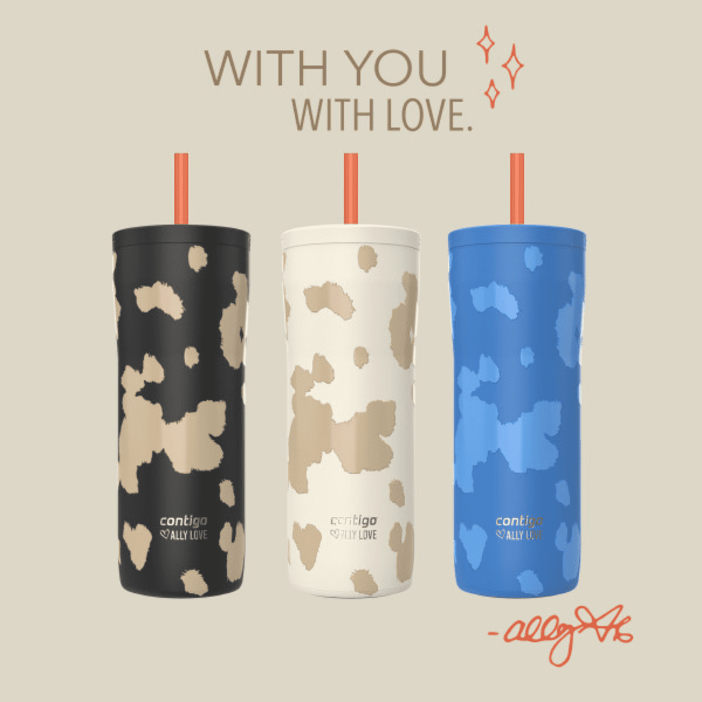 Contigo x Ally Love Streeterville 2.0 Stainless Steel Tumbler with Straw, 24 oz, Stellar Jay Edition-6LI2