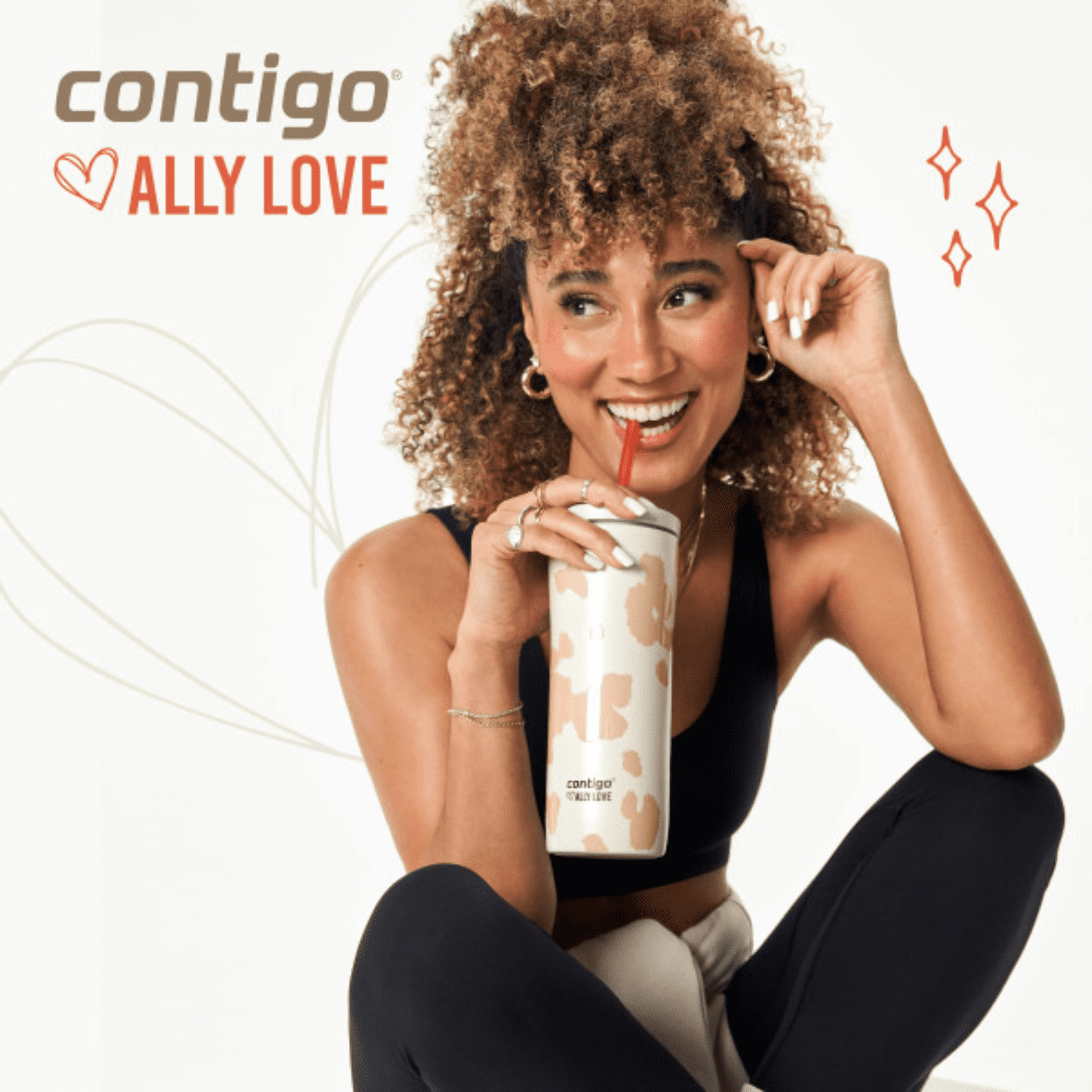 Contigo x Ally Love Streeterville 2.0 Stainless Steel Tumbler with Straw, 24 oz, Stellar Jay Edition-6LI2