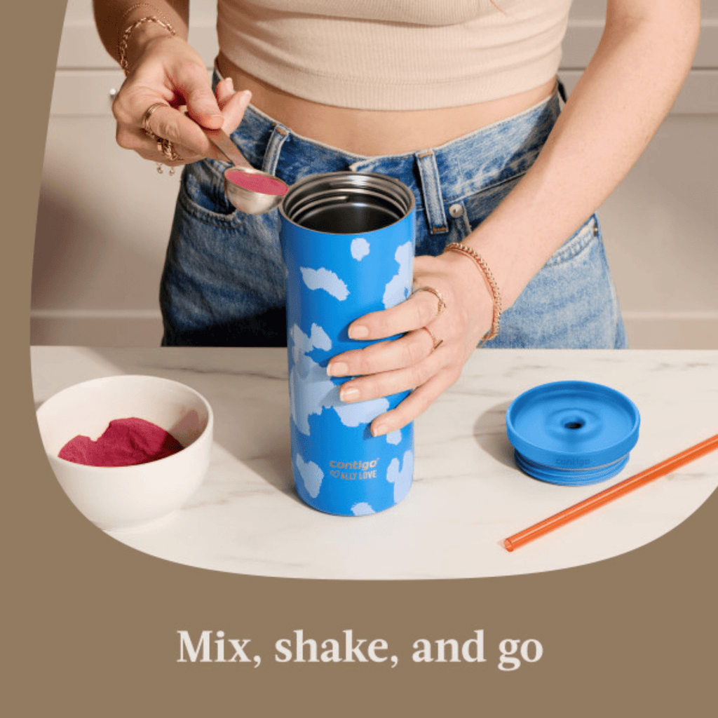 Contigo x Ally Love Streeterville 2.0 Stainless Steel Tumbler with Straw, 24 oz, Stellar Jay Edition-6LI2