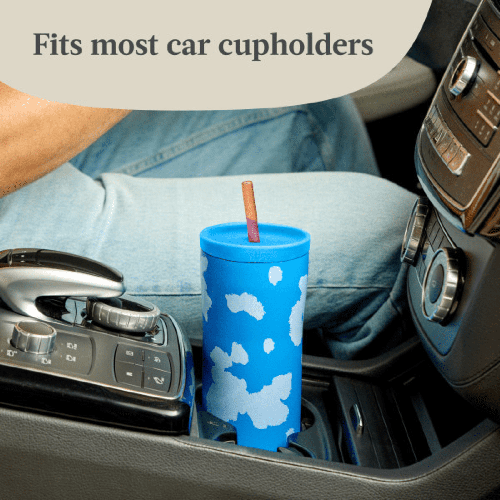 Contigo x Ally Love Streeterville 2.0 Stainless Steel Tumbler with Straw, 24 oz, Stellar Jay Edition-6LI2