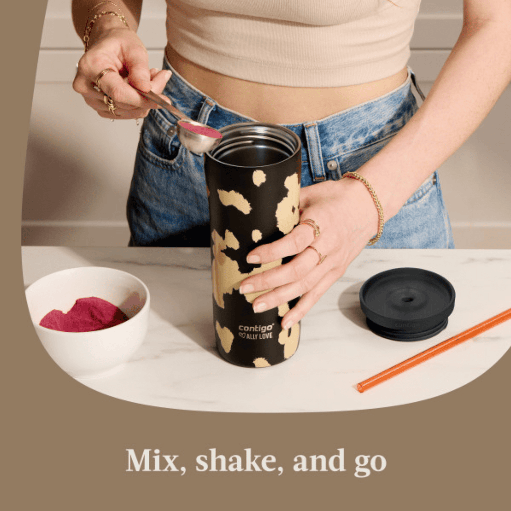 Contigo x Ally Love Streeterville 2.0 Stainless Steel Tumbler with Straw, 24 oz, Stellar Jay Edition-6LI2