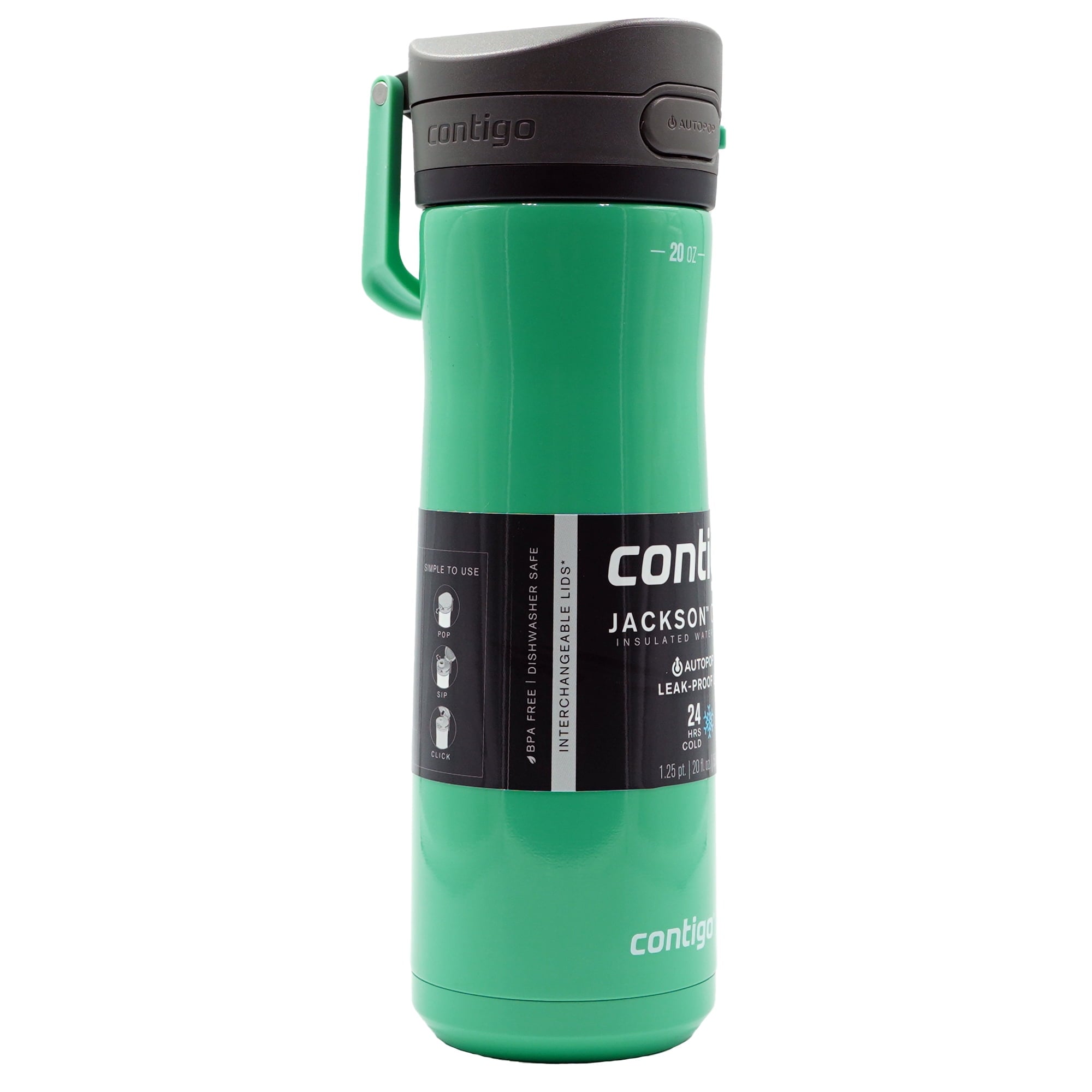 Contigo 20 oz. Jackson Chill 2.0 Water Bottle - Stainless Steel w/Licorice Edition-Y1XH