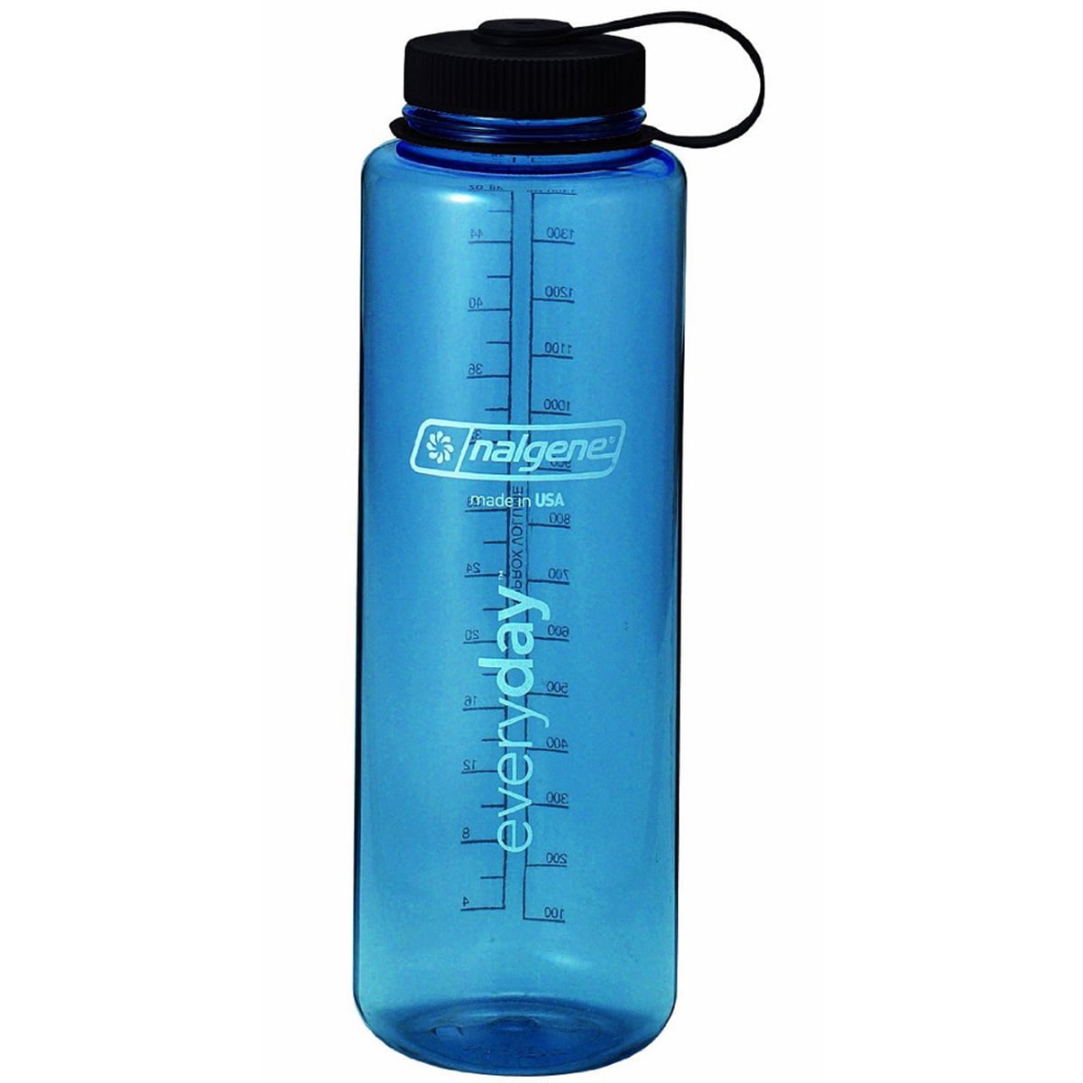 Nalgene Sustain Tritan BPA-Free Water Bottle Made with Material Derived from 50% Plastic Waste (using ISCC certified mass balance), 48 OZ, Wide Mouth, Blue Edition-ZS00
