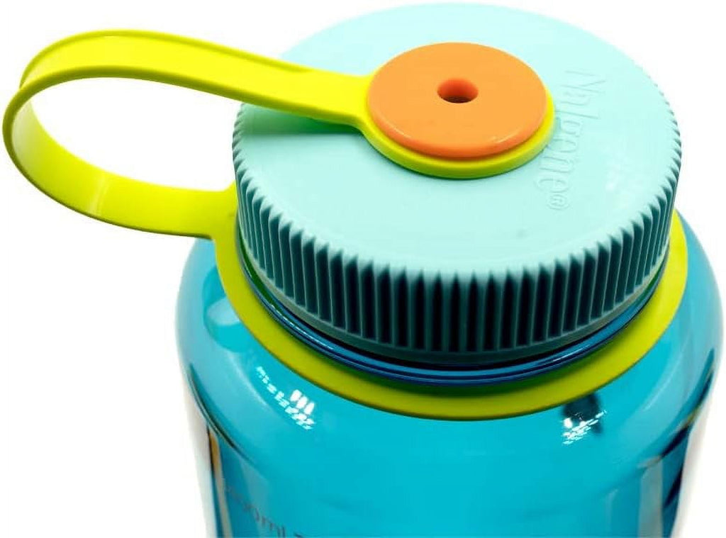 Nalgene Sustain Tritan BPA-Free Water Bottle Made with Material Derived from 50% Plastic Waste (using ISCC certified mass balance), 48 OZ, Wide Mouth, Blue Edition-ZS00