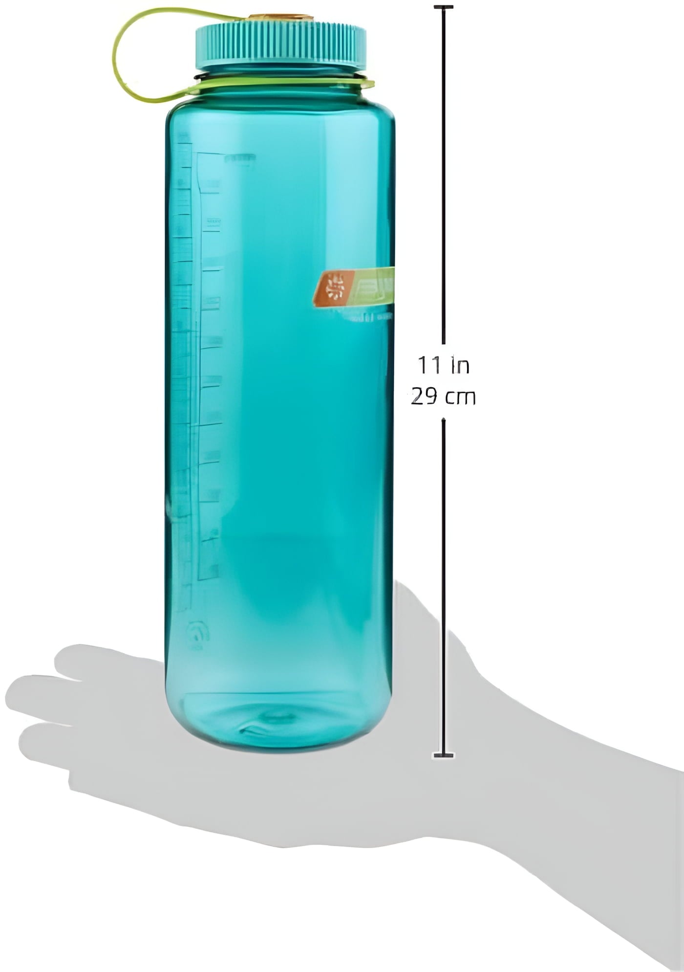 Nalgene Sustain Tritan BPA-Free Water Bottle Made with Material Derived from 50% Plastic Waste (using ISCC certified mass balance), 48 OZ, Wide Mouth, Blue Edition-ZS00