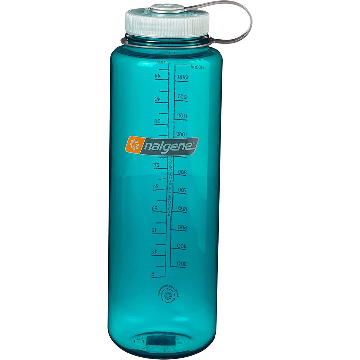 Nalgene Sustain Tritan BPA-Free Water Bottle Made with Material Derived from 50% Plastic Waste (using ISCC certified mass balance), 48 OZ, Wide Mouth, Blue Edition-ZS00