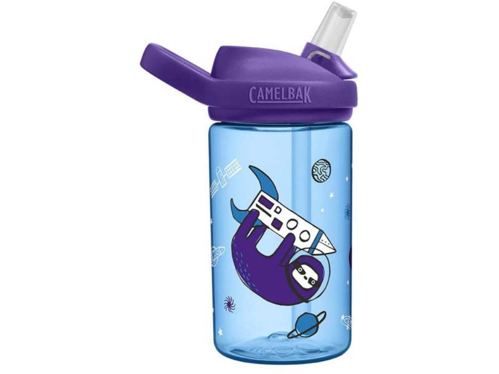 Camelbak Eddy+ Kids 14oz Water Bottle with Flip Straw, Sloths in Space Edition-XOGF