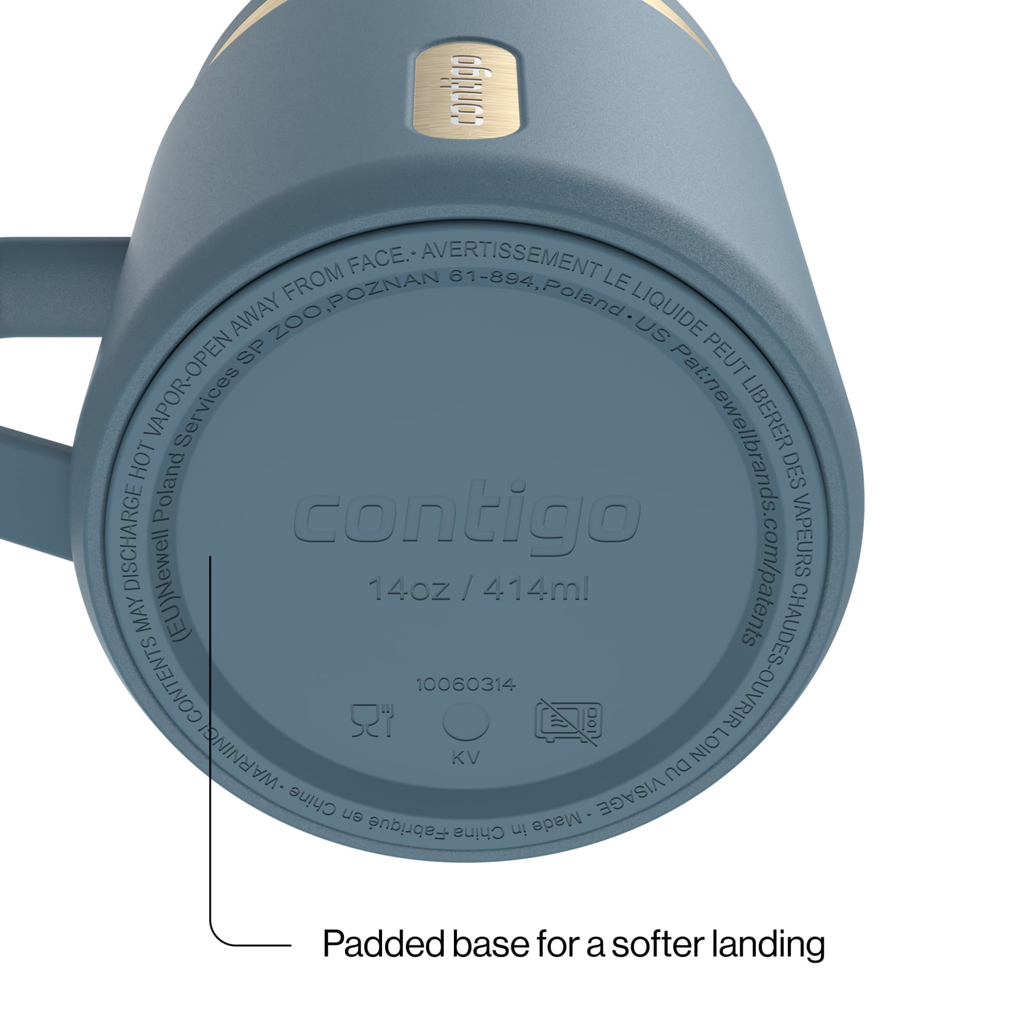 Contigo SnapSeal Leakproof Stainless Steel Reusable Travel Tumbler,Black/Bronze, 14 oz Edition-BNZN