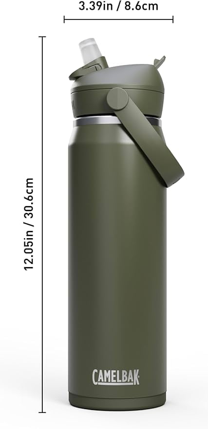 CamelBak Thrive™ Flip Straw Insulated Stainless Steel Water Bottle, 25 oz, Sierra Red Edition-CGWC