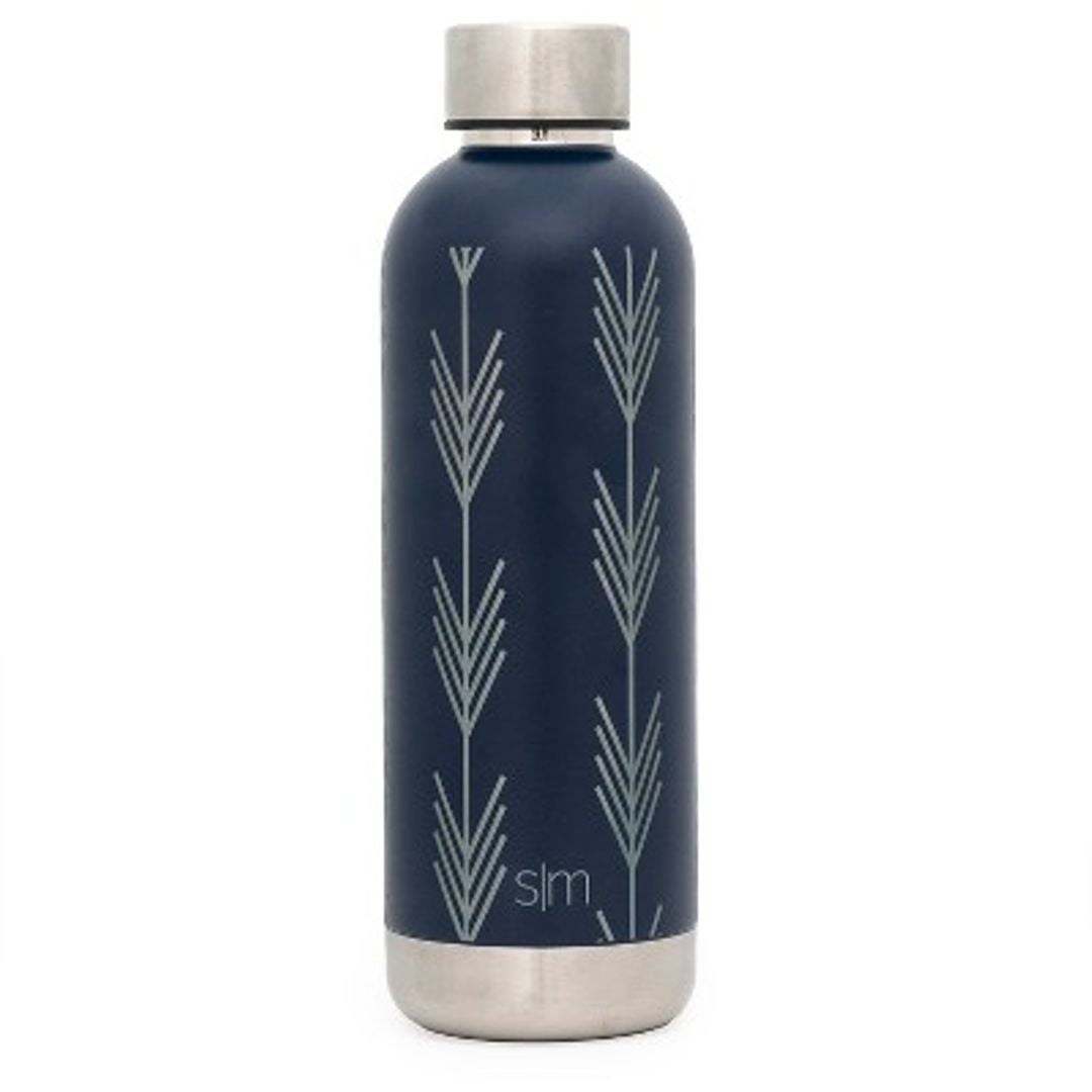 simple modern bolt arrows 17oz water bottle stainless steel deep ocean blue Edition-DNC8