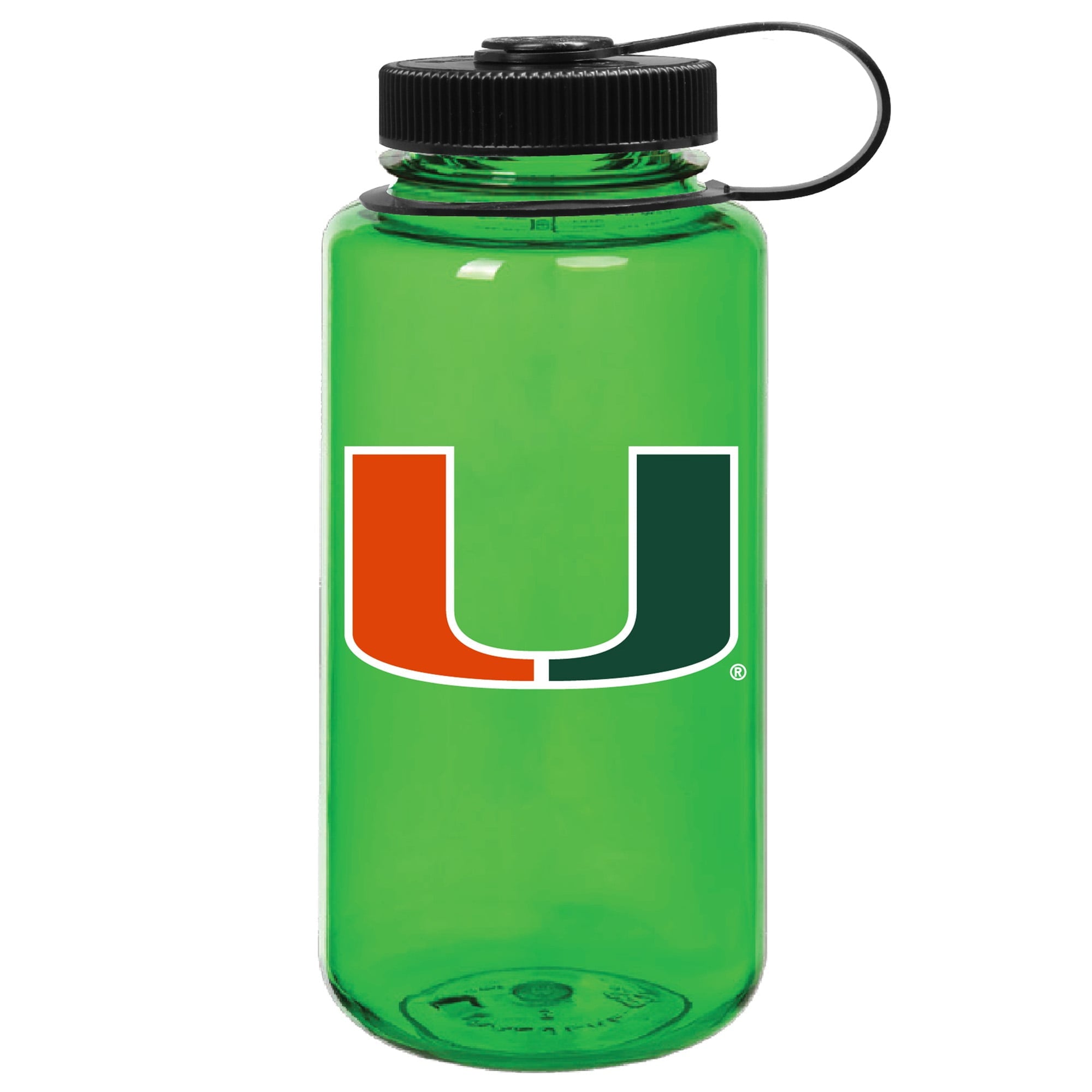 Green Miami Hurricanes 32oz. Nalgene Sustainable Wide Mouth Water Bottle Edition-WXA4