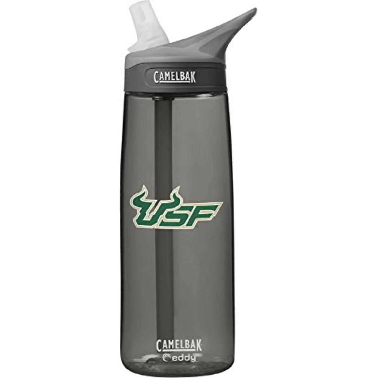 NCAA South Florida Bulls Unisex CamelBak Eddy 75L Collegiate Water Bottle, CHARCOAL, 75 Liter Edition-EI9L