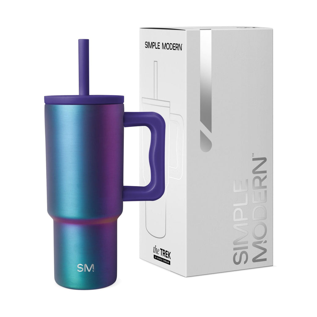 Simple Modern 24oz Trek Tumbler with handle and Silicone Straw Lid | Asteroid Edition-5283