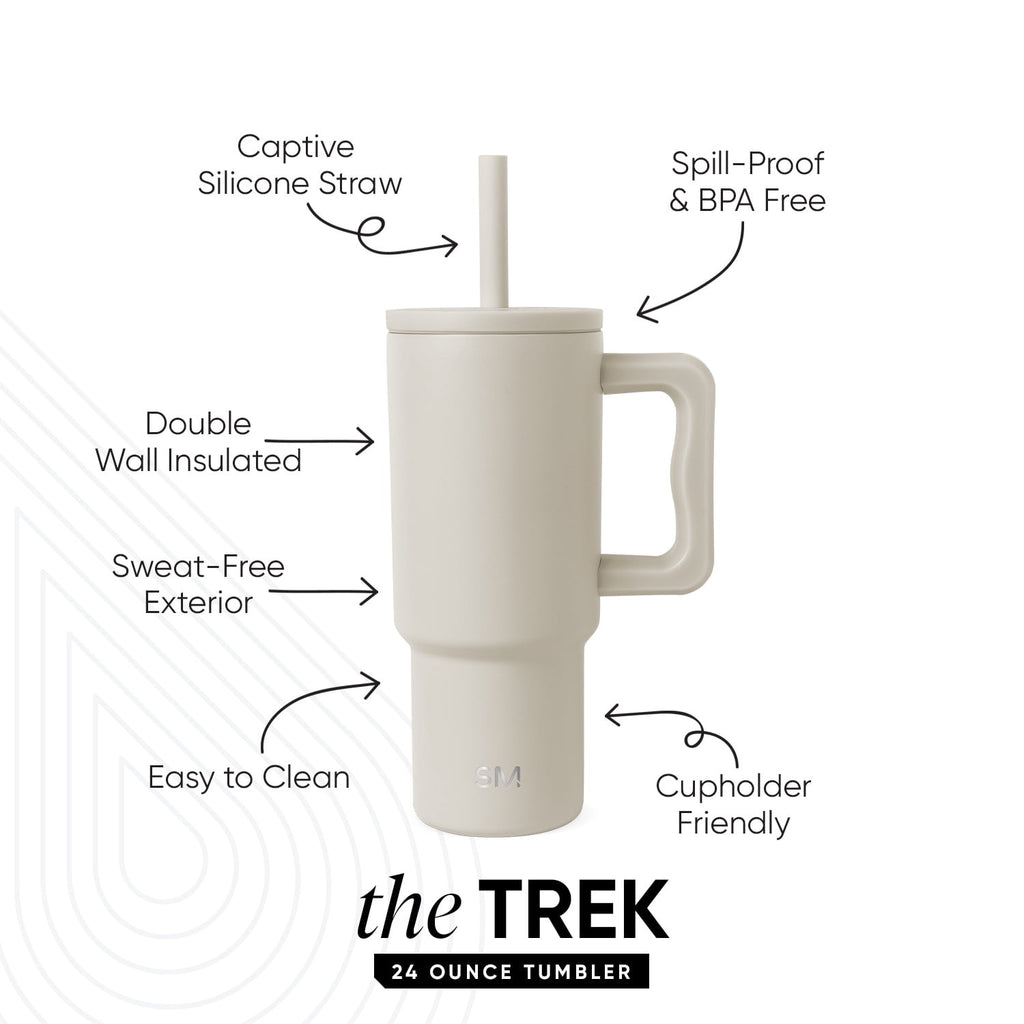 Simple Modern 24oz Trek Tumbler with handle and Silicone Straw Lid | Asteroid Edition-5283