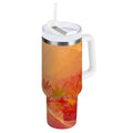 40 oz Insulated Stainless Steel Tumbler Double Wall Stainless Steel Tumbler with 2-Way Drinking Red Maple Leaves in Autumn Edition-9KWF