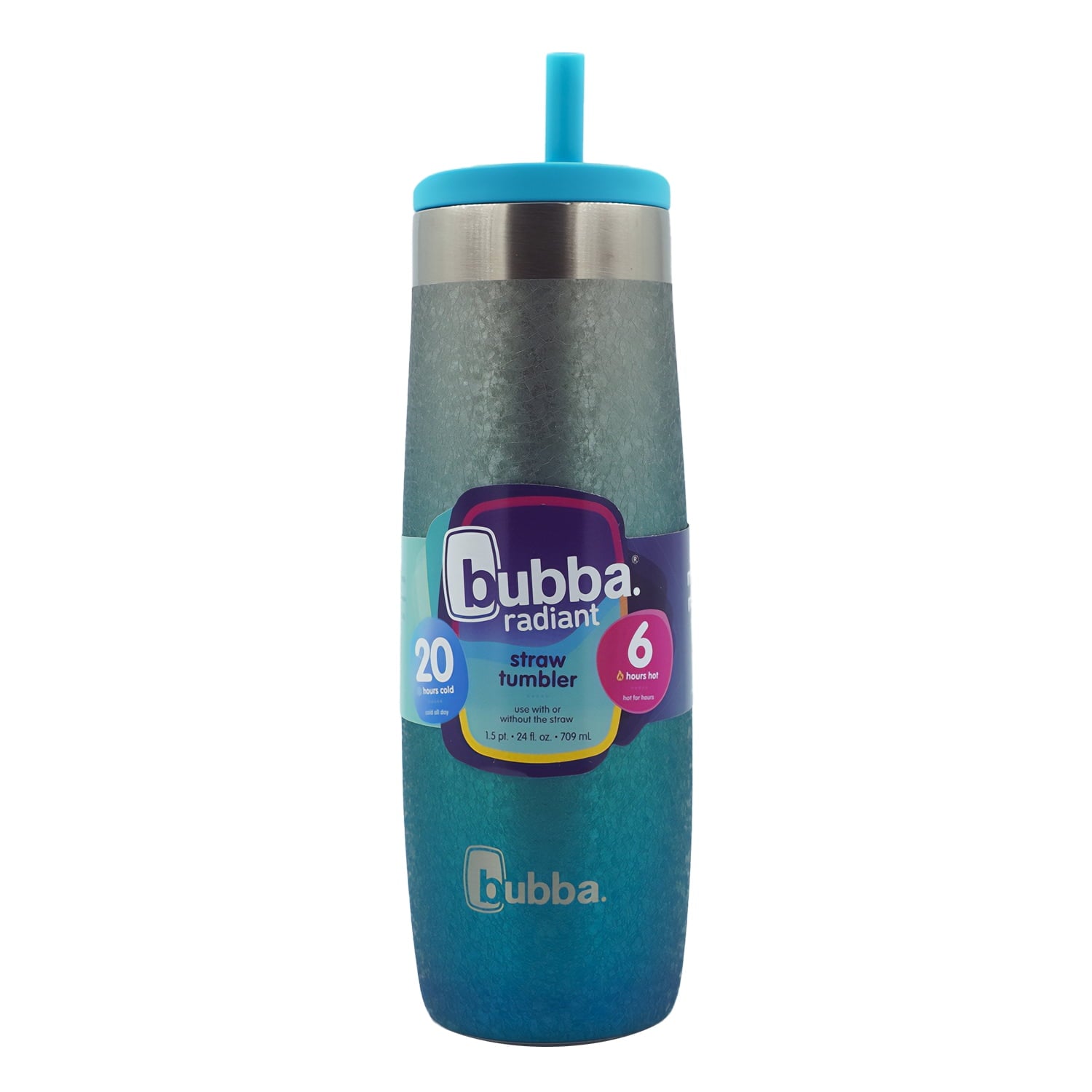 Bubba 24 oz. Radiant Stainless Steel Straw Tumbler - Scuba Crystalized Ombre Edition-6B61