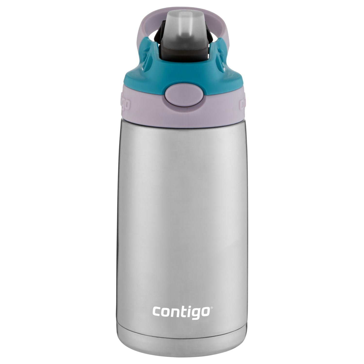Contigo Kids Stainless Steel Water Bottle with Redesigned AUTOSPOUT Straw Lid Eggplant and Punch, 13 fl oz. Edition-IA8H